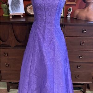 90’s lavender corset back prom dress 7 8